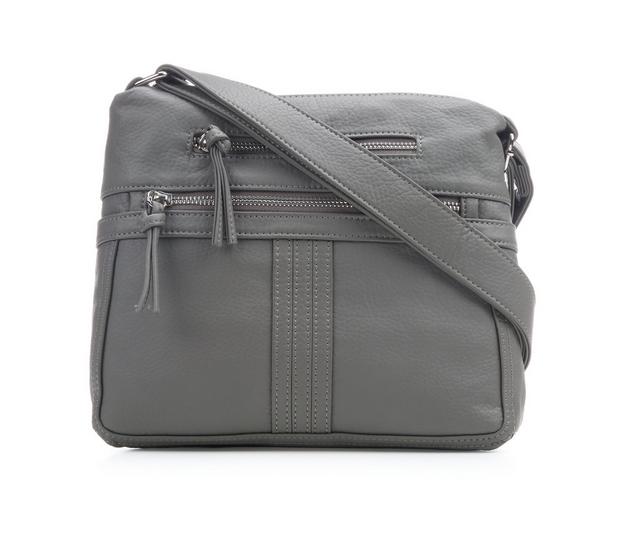 Bueno Of California Grainy Double Zip Handbag in Slate color