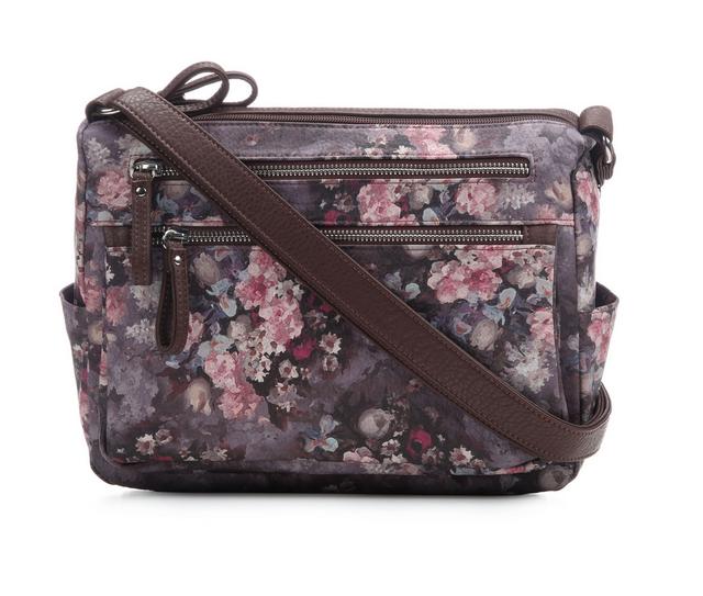 Bueno Of California Front Print Zip Handbag in Waterclr Floral color