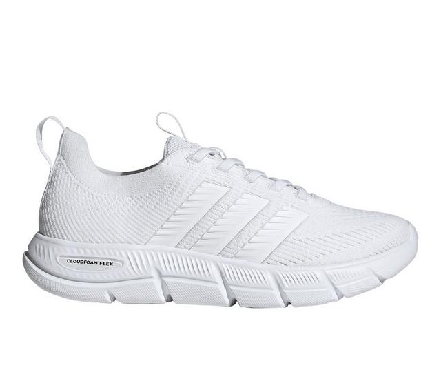 Women's Adidas CloudFoam Flex Slounge Sneakers in White color