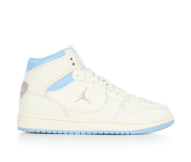 Women's Jordan Court Connect Mid Sneakers in Ivy/Rose/Blue color