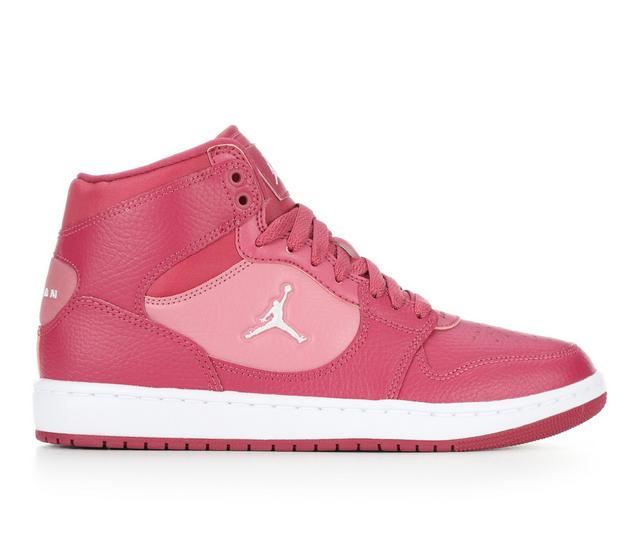 Women's Jordan Court Connect Mid Sneakers in Berry/Beat 600 color
