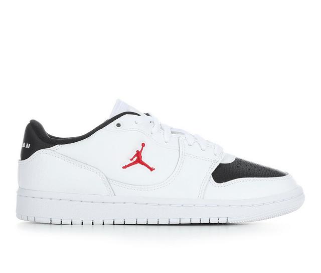 Kids' Jordan Big Kid Court Connect Low Sneakers in White/Red/Black color