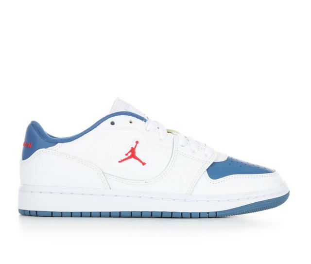 Kids' Jordan Big Kid Court Connect Low Sneakers in White/True Blue color