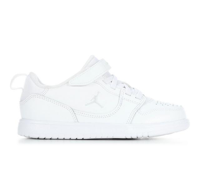 Boys' Jordan Little Kid Court Connect Low Sneakers in White/White color
