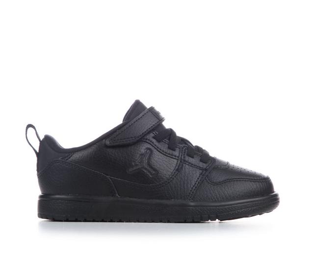 Boys' Jordan Little Kid Court Connect Low Sneakers in Black/Black color