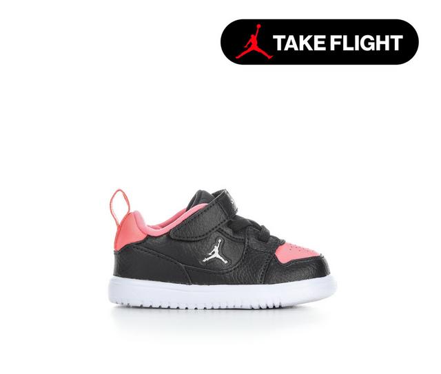 Kids' Jordan Infant & Toddler Court Connect Low Sneakers in Black/Pink color