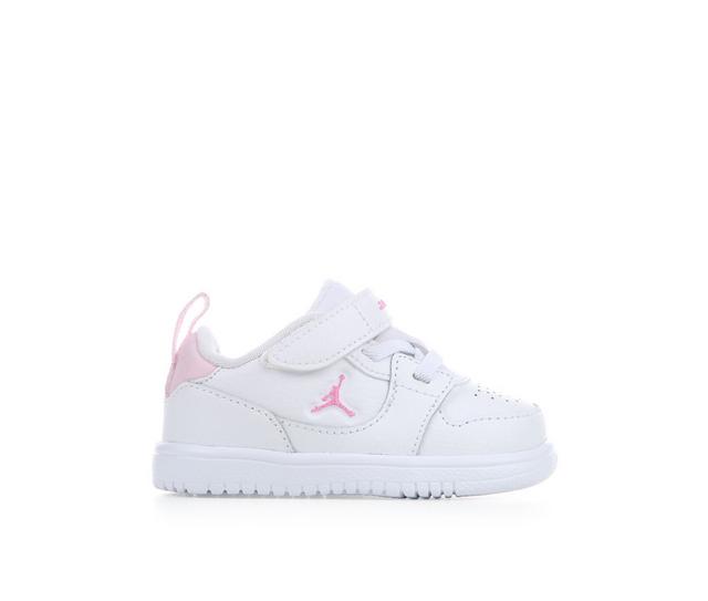 Kids' Jordan Infant & Toddler Court Connect Low Sneakers in Wht/Rose/PinkFm color