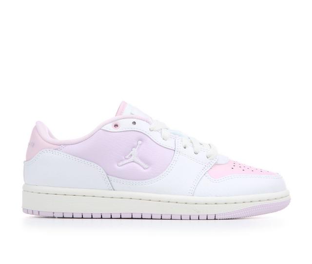 Girls' Jordan Big Kid Court Connect Low Sneakers in Pnkfm/Wht/Sail color