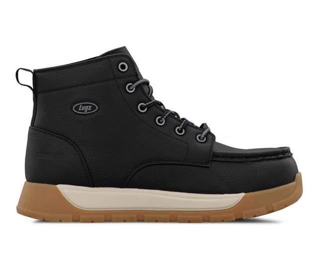 Men's Lugz Yard LX Composite Toe Boots in Black/Cream/Gum color