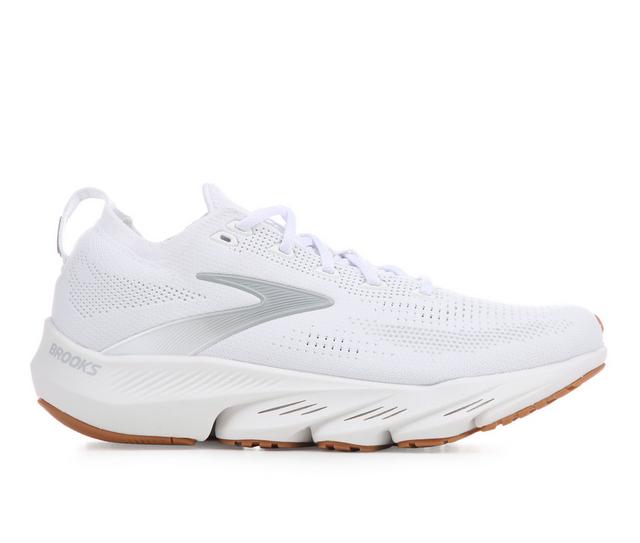 Women's Brooks Glycerin Flex Running Shoes in White/Black/Bis color