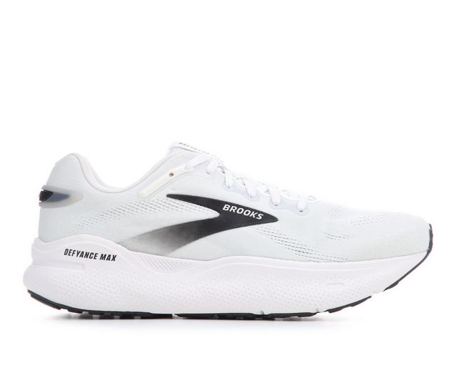 Men's Brooks Defyance Max Running Shoes in White/Black color