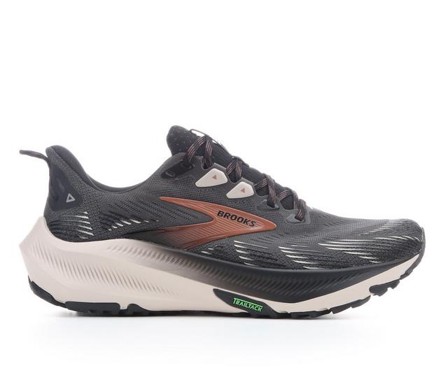 Men's Brooks Ghost Trail Running Shoes in Ebony/Black color