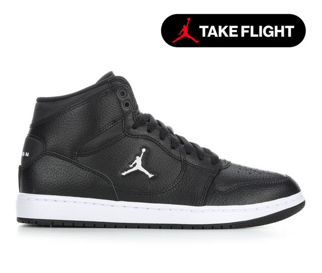 Men's Jordan Court Connect Mid Sneakers in Black/White color
