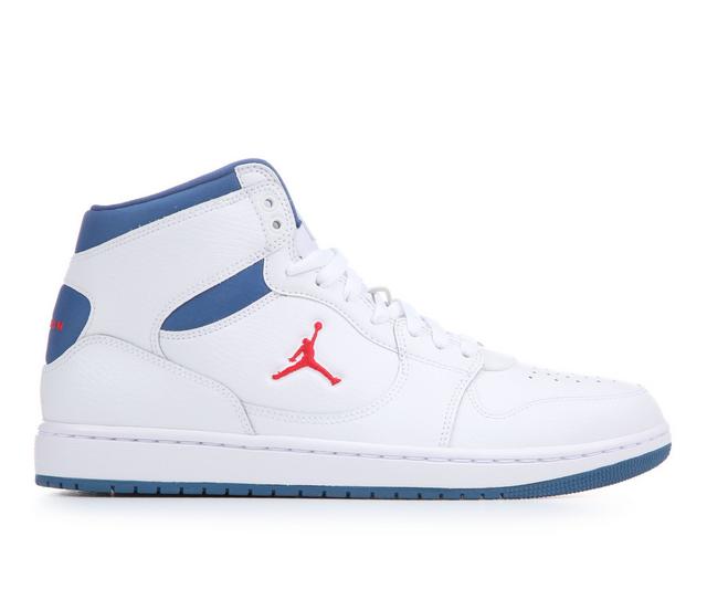 Men's Jordan Court Connect Mid Sneakers in Wht/Blu/Red color