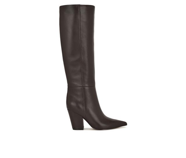 Women's Nine West Adera Knee High Boots in Dark Brown color