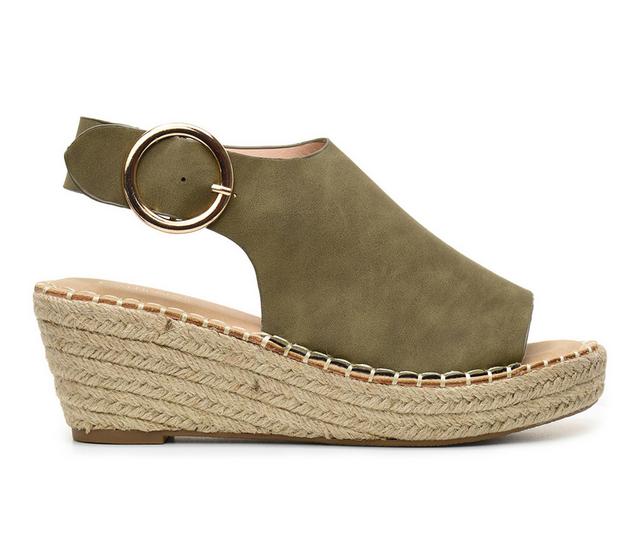 Catherine Malandrino Cirkly Wedges in Khaki color