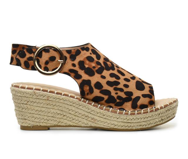 Catherine Malandrino Cirkly Wedges in Leopard color