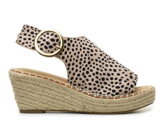 Catherine Malandrino Cirkly Wedges in Spotted Leopard color