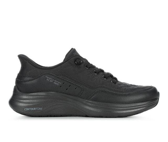 Women's Skechers Work 108320 Contour Foam Slip Resistant Shoes in Black color