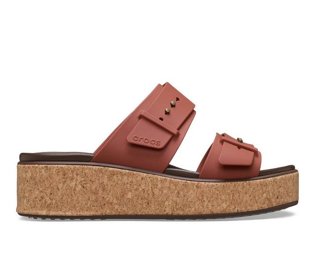 Crocs Brooklyn Cork Buckl in Rust color