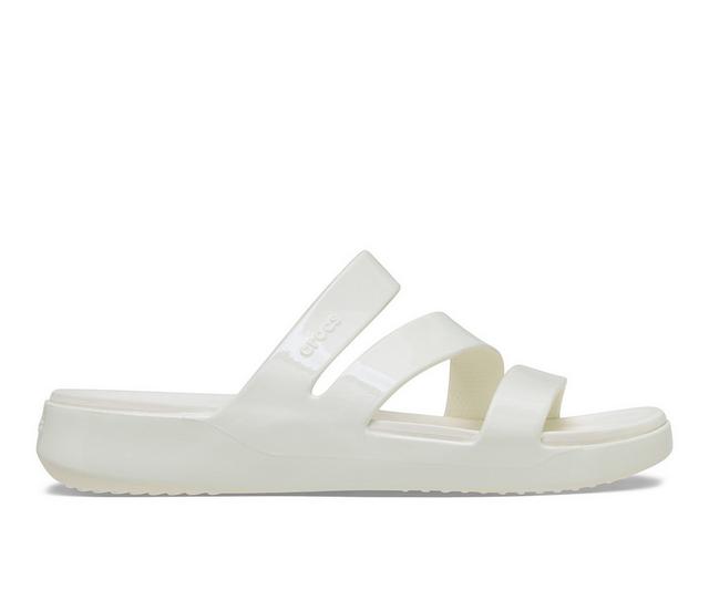 Crocs Getaway Patent Strap in Chalk color
