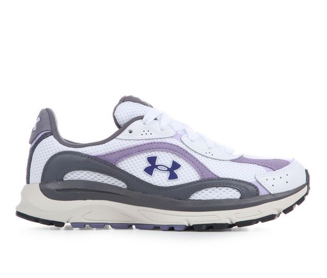 Women's Under Armour Tech Runner Sneakers in Wht/Purple 101 color