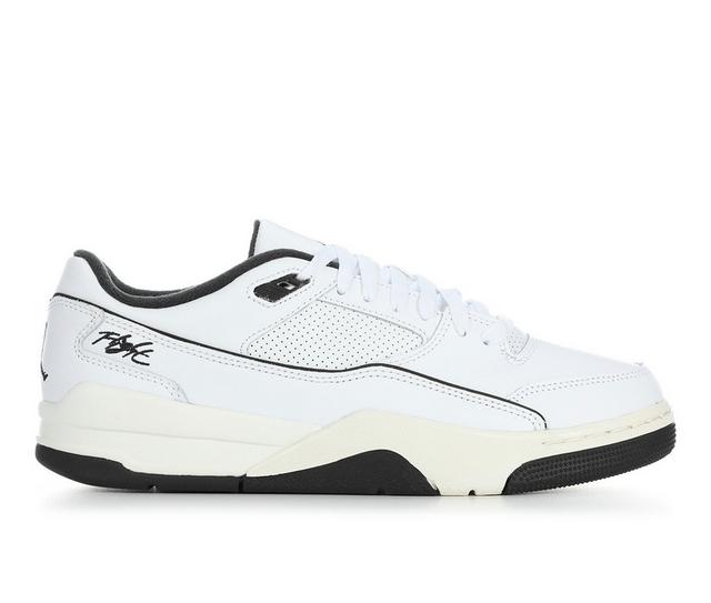 Men's Jordan Flight Court Low Sneakers in Wht/Black/Sail color