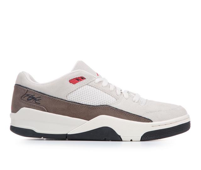 Men's Jordan Flight Court Low Sneakers in Natural/Red/Blk color