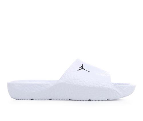 Adults' Jordan Franchise Shower Slides in White/Black color