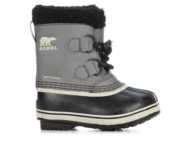 Boys' Sorel Toddler & Little Kid Yoot Pac Winter Boots in Quarry Black color