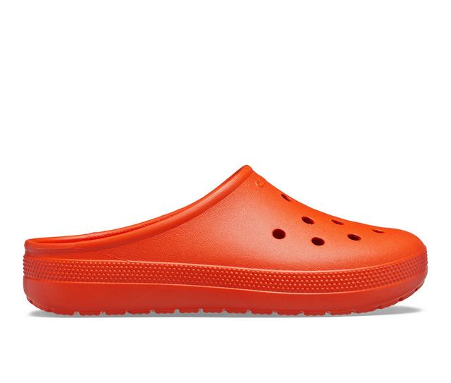 Men's Crocs Classic Low Profile Clogs in Lava color