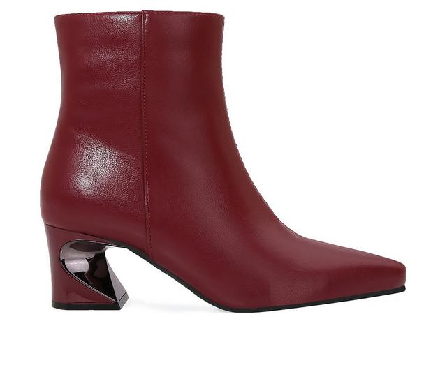 Women's Ninety Union Newport Booties in Burgundy color