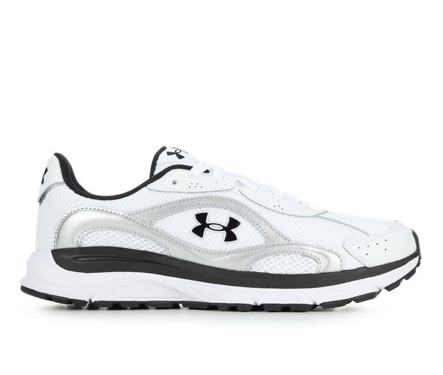 Men's Under Armour Tech Runner Sneakers in Wht/Silv/Blk color