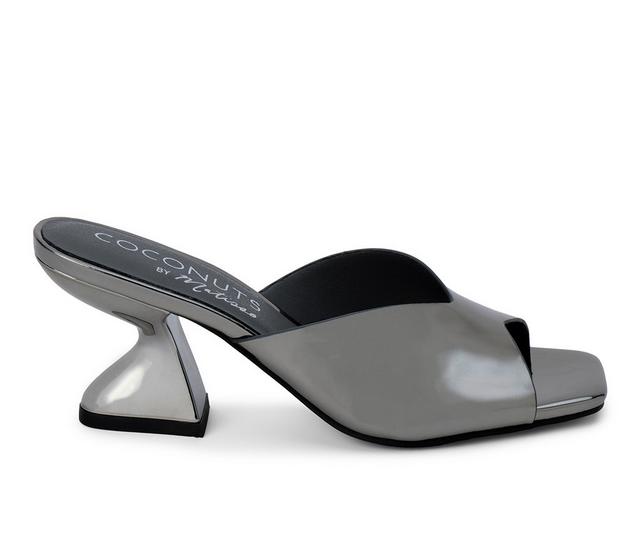 Coconuts by Matisse Soiree Dress Sandals in Pewter color