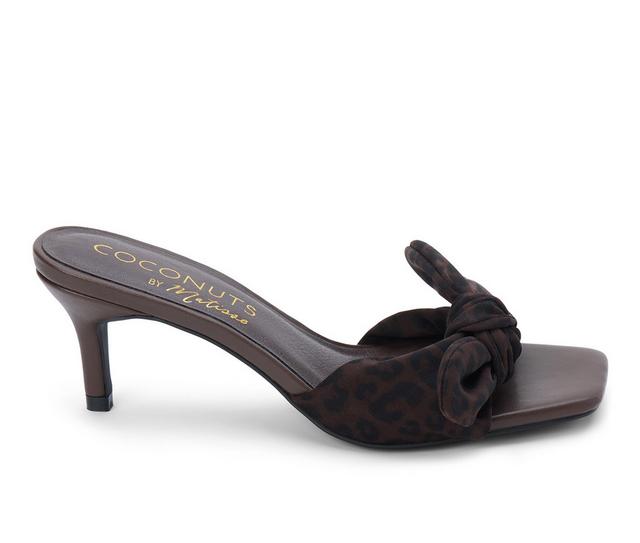 Women's Coconuts by Matisse Uptown Dress Sandals in Brown Leopard color