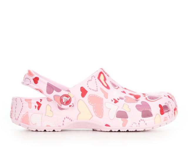 Adults' Crocs Classic Graphic Hearts in Pink Milk/Heart color