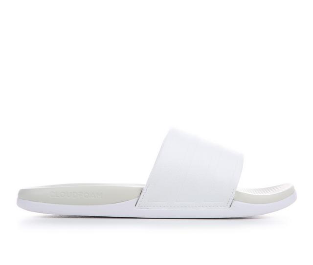 Women's Adidas Adilette Comfort 2.0 Sport Slides in White color