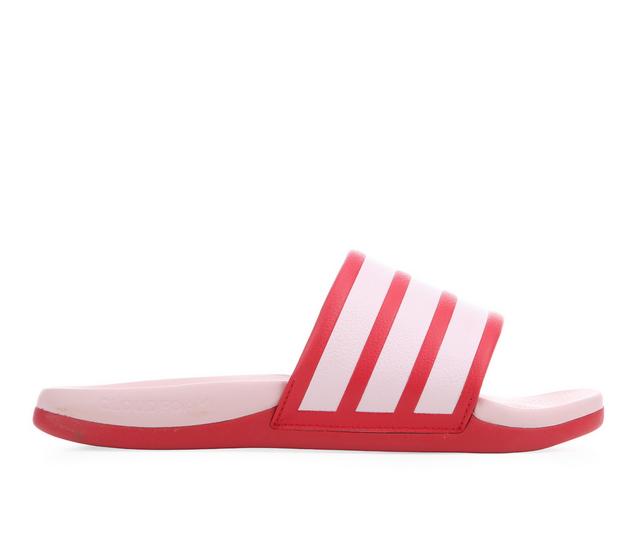 Women's Adidas Adilette Comfort 2.0 Sport Slides in Pink/Clear Pink color