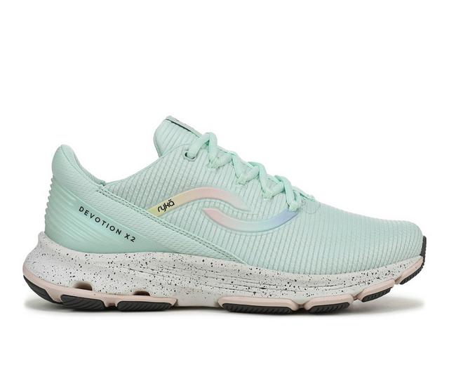 Women's Ryka Devotion X 2 Training Shoes in Opal Green color