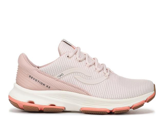 Women's Ryka Devotion X 2 Training Shoes in Shell Pink color