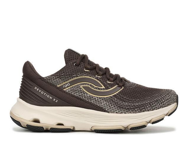 Women's Ryka Devotion X 2 Training Shoes in Java Brown color