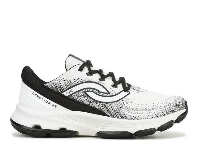 Women's Ryka Devotion X 2 Training Shoes in White/Black color