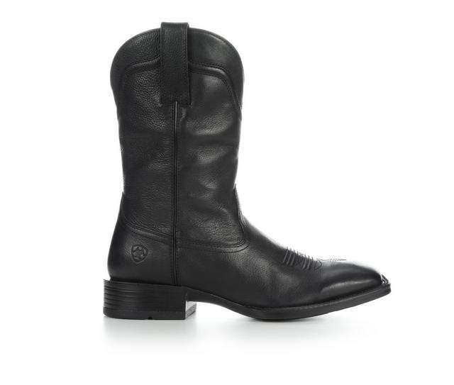 Men's Ariat Alden Eclipse Cowboy Boots in Eclipse Black color