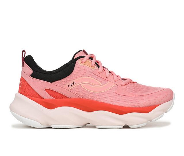 Women's Ryka Rezorb Max Walking Shoes in Pink Coral color