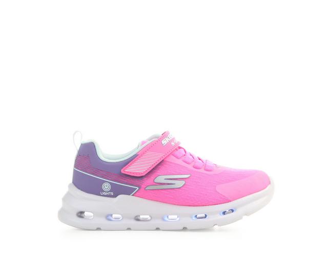 Girls' Skechers Little Kid & Big Kid Glide-Step Lights Sneakers in Pink/Wht/Blue color