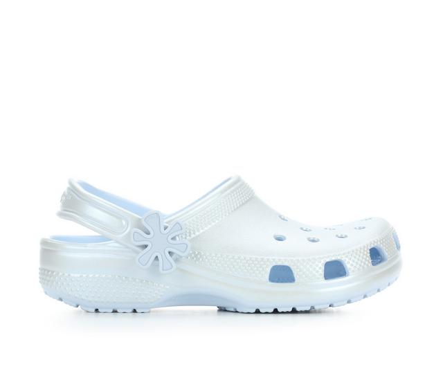 Kids' Crocs Little Kid & Big Kid Classic Pearl Shine Clogs in Blue Frost color