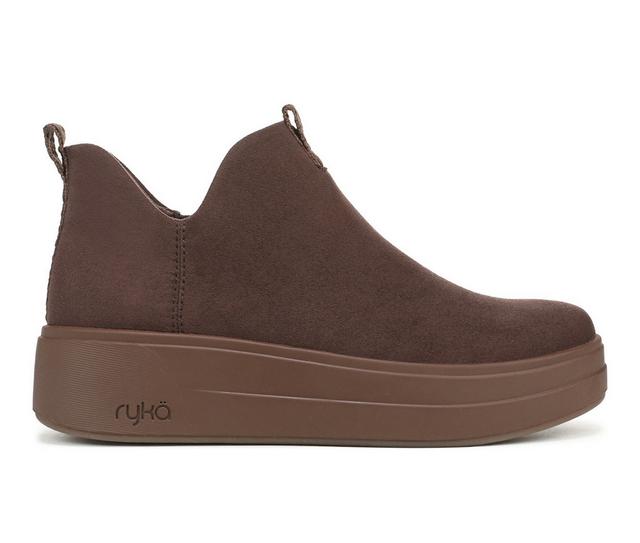 Women's Ryka Vivie Booties in Java Brown color