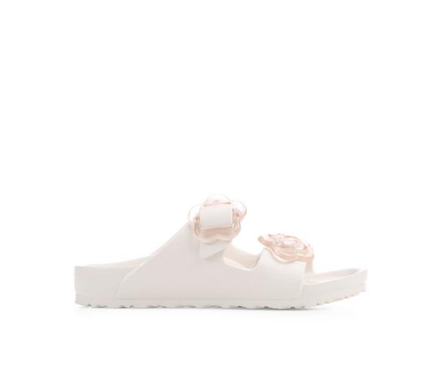 Girls' Birkenstock Arizona EVA Flower Sandals in Eggshell color