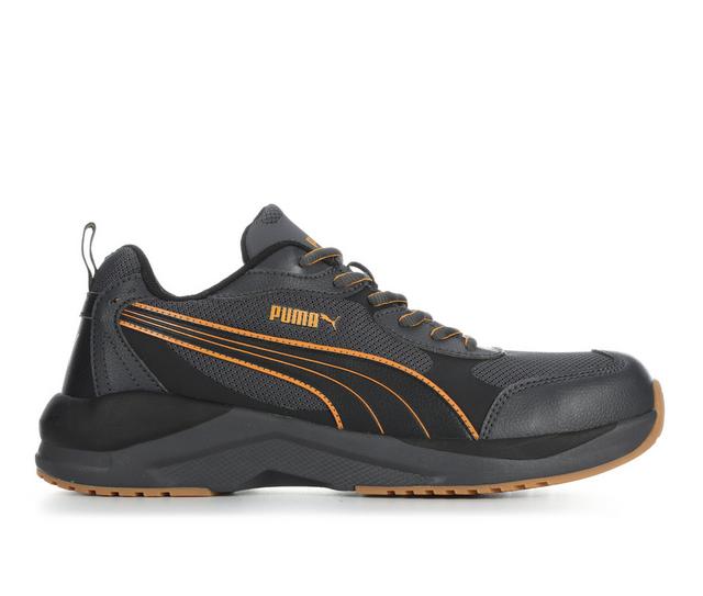 Men's Puma Safety MOTION CORE SHIFT LOW SD Work Shoes in Grey/Orange color