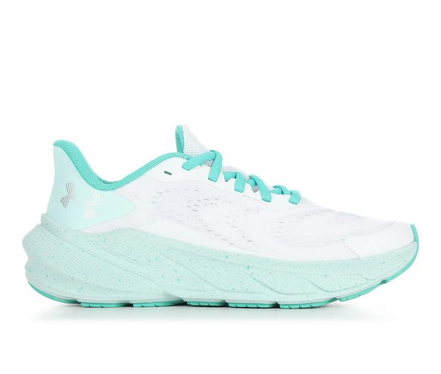 Kids' Under Armour Big Kid Charged+ Turbulence Running Shoes in Wht/Mint/Silver color